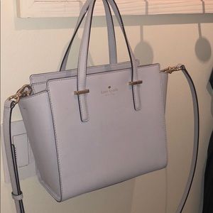 Kate Spade light grey medium structured crossbody